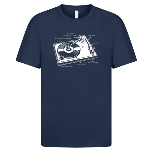 Record Player Diagram T Shirt