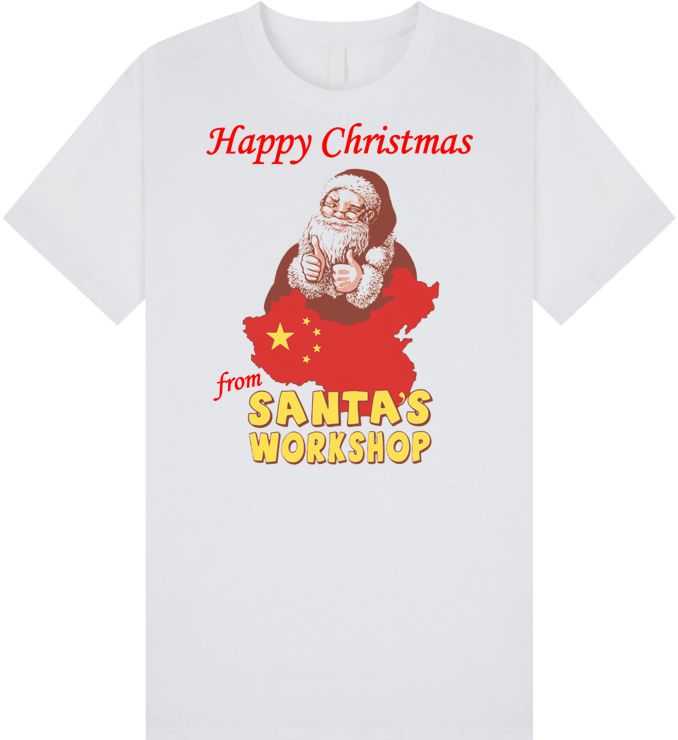 Happy Christmas From Santa's Workshop T Shirt