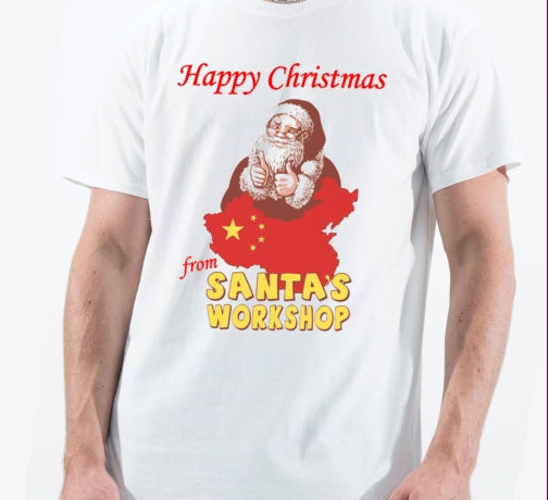 Happy Christmas From Santa's Workshop T Shirt